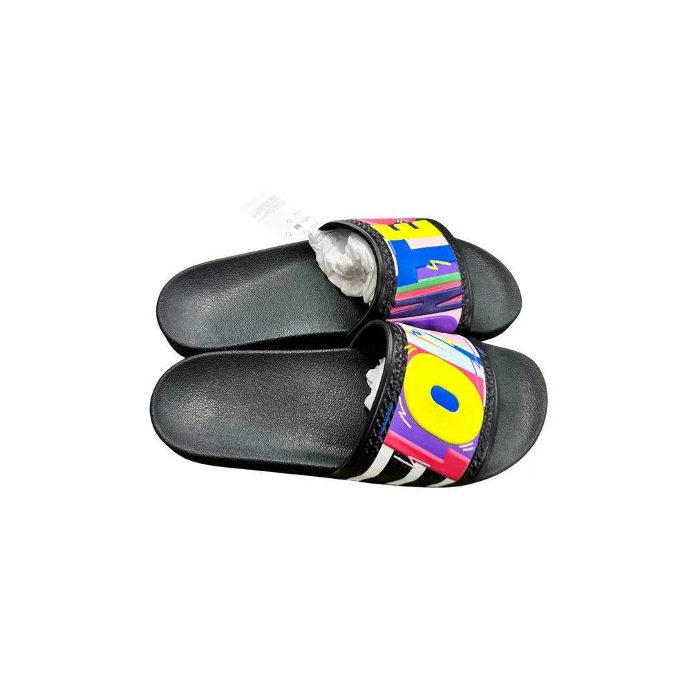 Adidas Adilette Pride Slides Black Multicolor GX6389 Mens Size 12 NWT